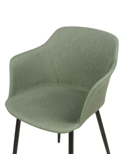 Set di 2 sedie da pranzo ELIM Tessuto Verde scuro
