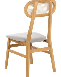 Set di 2 sedie da pranzo FALLON Legno Marrone chiaro/Grigio chiaro