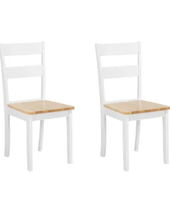 Set di 2 sedie da pranzo GEORGIA Legno Bianco