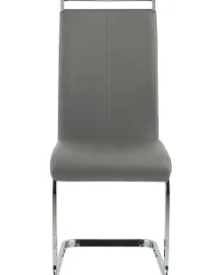 Set di 2 sedie da pranzo GREEDIN Pelle sintetica Grigio