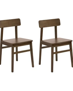 Set di 2 sedie da pranzo GORRE Legno Marrone scuro