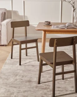 Set di 2 sedie da pranzo GORRE Legno Marrone scuro