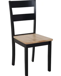 Set di 2 sedie da pranzo GEORGIA Legno Nero