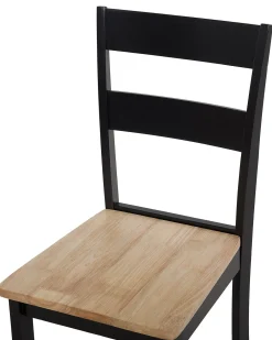 Set di 2 sedie da pranzo GEORGIA Legno Nero