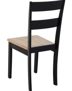 Set di 2 sedie da pranzo GEORGIA Legno Nero