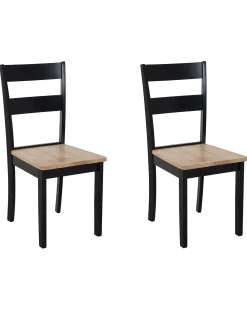 Set di 2 sedie da pranzo GEORGIA Legno Nero