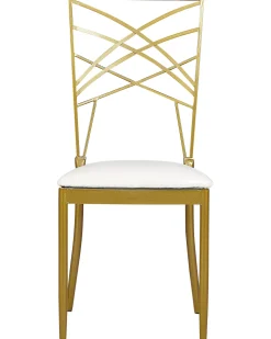 Set di 2 sedie da pranzo GIRARD Metallo Oro