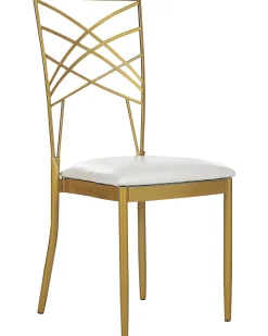 Set di 2 sedie da pranzo GIRARD Metallo Oro