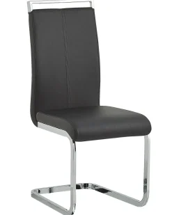 Set di 2 sedie da pranzo GREEDIN Pelle sintetica Nero