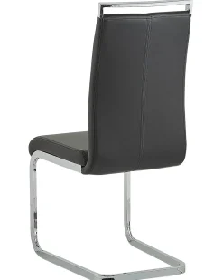 Set di 2 sedie da pranzo GREEDIN Pelle sintetica Nero