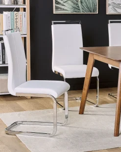 Set di 2 sedie da pranzo GREEDIN Pelle sintetica Bianco