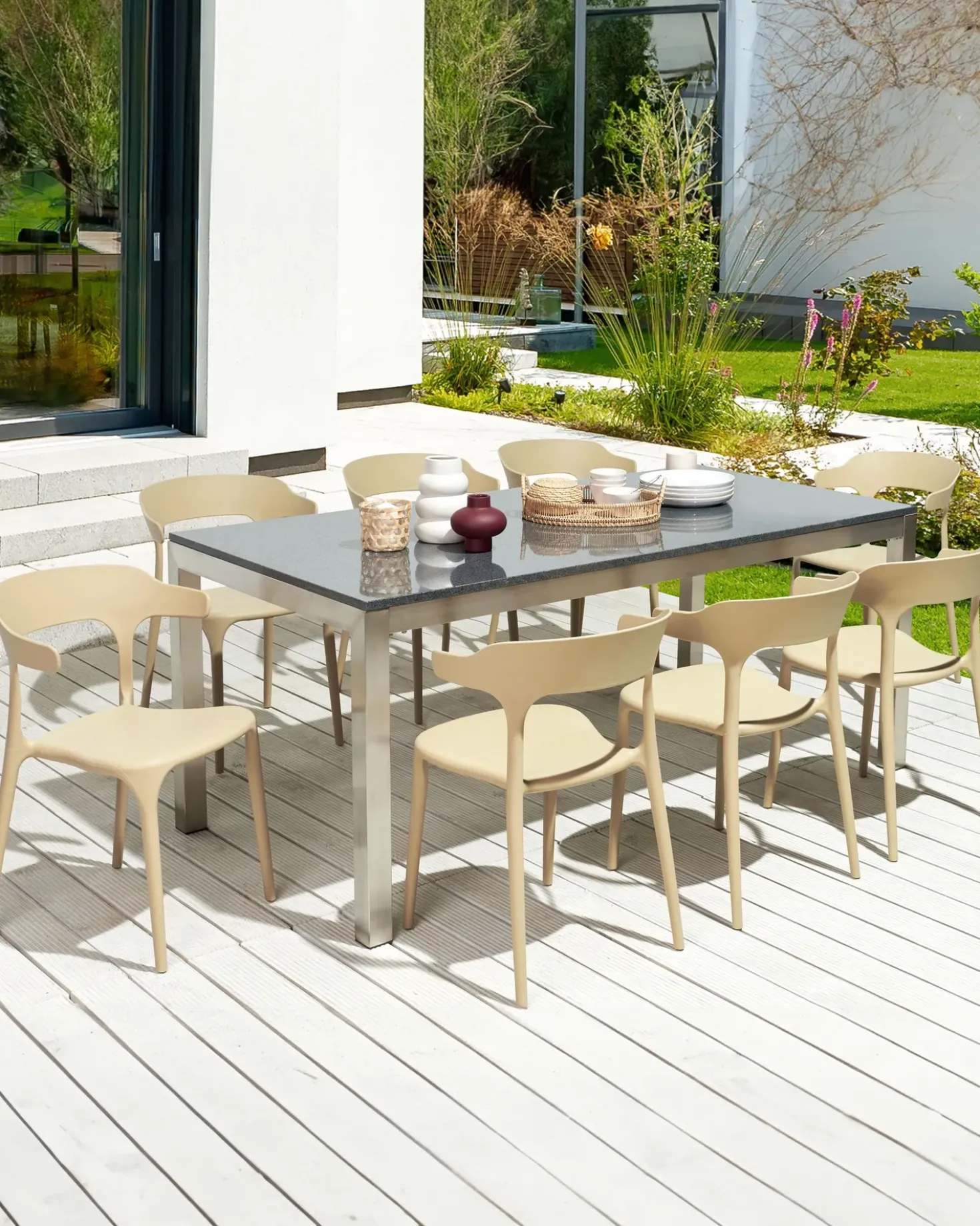 Set di 8 sedie da pranzo GUBBIO Beige sabbia