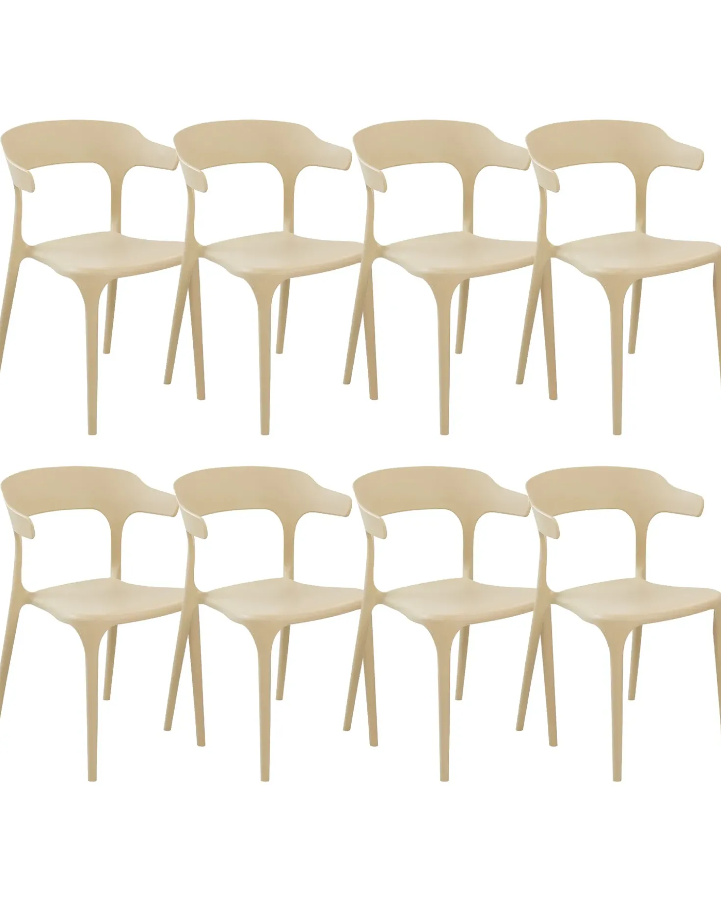 Set di 8 sedie da pranzo GUBBIO Beige sabbia