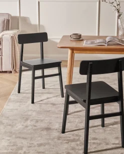 Set di 2 sedie da pranzo GORRE Legno Nero
