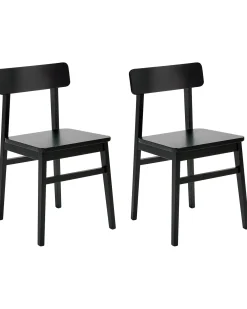 Set di 2 sedie da pranzo GORRE Legno Nero