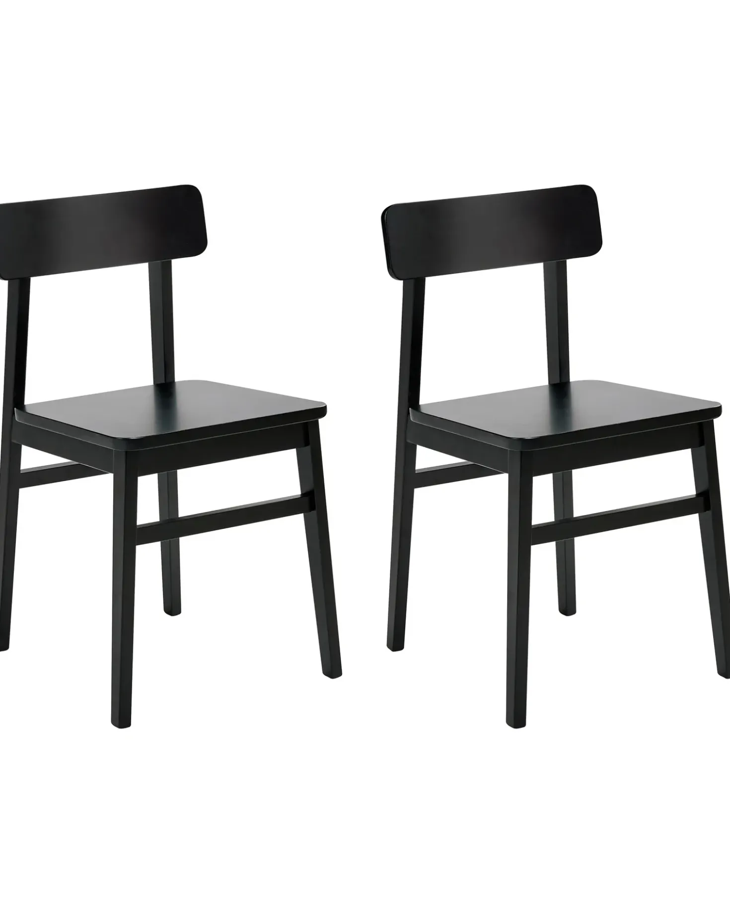 Set di 2 sedie da pranzo GORRE Legno Nero