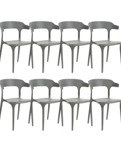 Set di 8 sedie da pranzo GUBBIO Grigio
