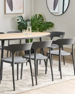 Set di 8 sedie da pranzo GUBBIO Grigio