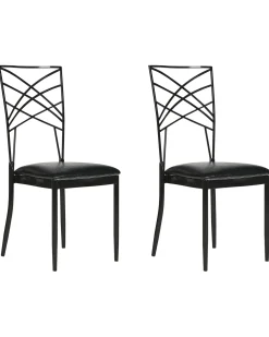 Set di 2 sedie da pranzo GIRARD Metallo Nero
