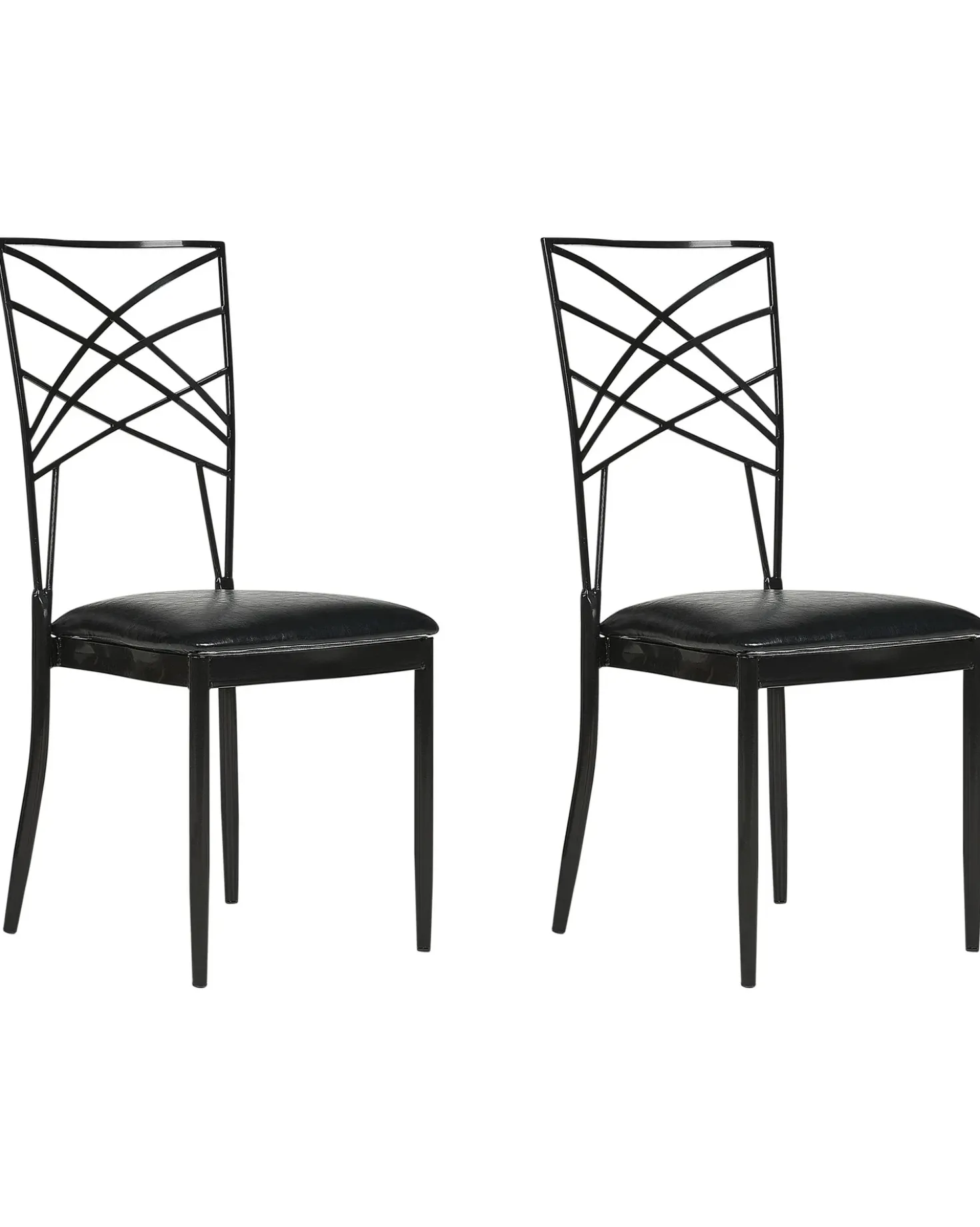 Set di 2 sedie da pranzo GIRARD Metallo Nero