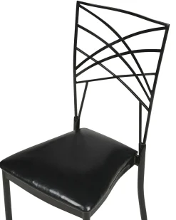 Set di 2 sedie da pranzo GIRARD Metallo Nero