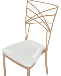 Set di 2 sedie da pranzo GIRARD Metallo Oro rosa
