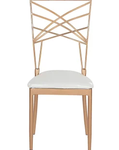 Set di 2 sedie da pranzo GIRARD Metallo Oro rosa
