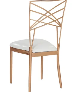Set di 2 sedie da pranzo GIRARD Metallo Oro rosa