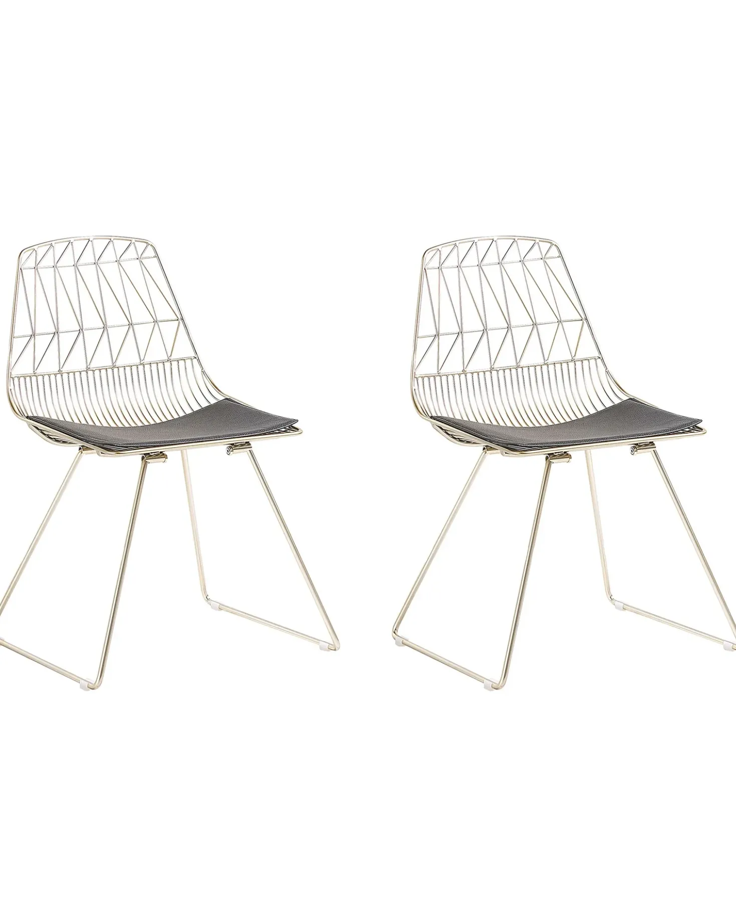 Set di 2 sedie da pranzo HARLAN Metallo Oro