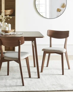 Set di 2 sedie da pranzo HOPE Legno Marrone/Beige