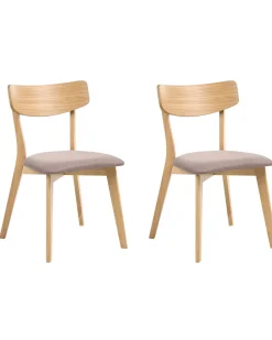 Set di 2 sedie da pranzo HOPE Legno Marrone chiaro/Marrone