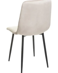 Set di 4 sedie da pranzo HAVRE Velluto Beige