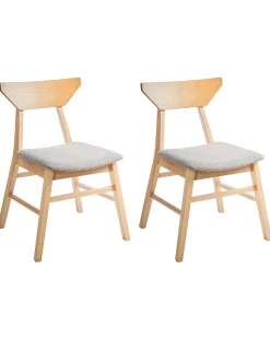 Set di 2 sedie da pranzo HOPKINS Legno Marrone chiaro