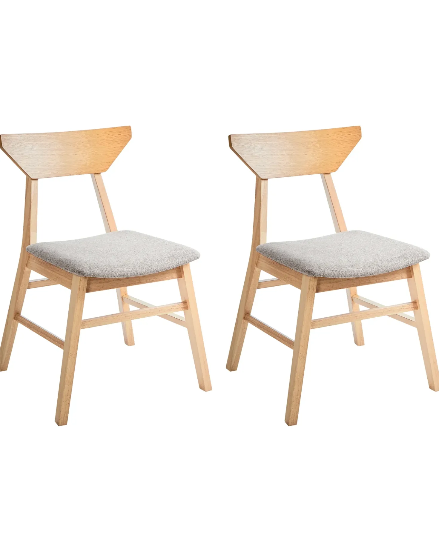 Set di 2 sedie da pranzo HOPKINS Legno Marrone chiaro