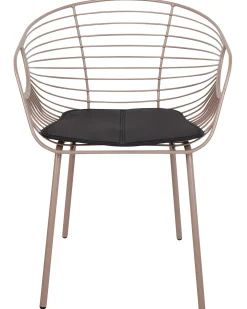 Set di 2 sedie da pranzo HOBACK Metallo Beige