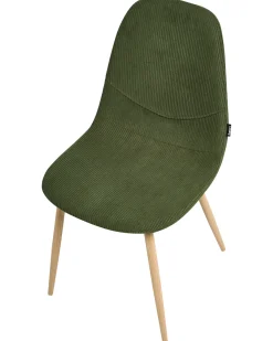 Set di 2 sedie da pranzo HILDEN Velluto a coste Verde