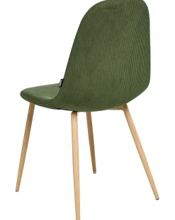 Set di 2 sedie da pranzo HILDEN Velluto a coste Verde