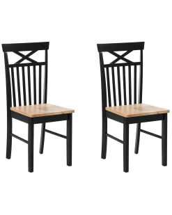 Set di 2 sedie da pranzo HOUSTON Legno Nero