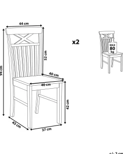 Set di 2 sedie da pranzo HOUSTON Legno Nero