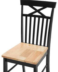 Set di 2 sedie da pranzo HOUSTON Legno Nero