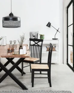 Set di 2 sedie da pranzo HOUSTON Legno Nero