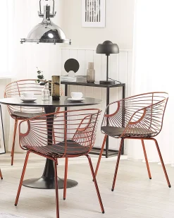 Set di 2 sedie da pranzo HOBACK Metallo Rame