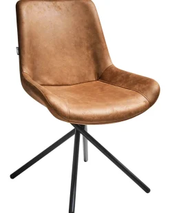 Set di 2 sedie da pranzo HAILEY Scamosciato sintetico Marrone dorato