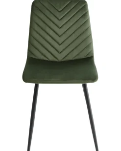 Set di 4 sedie da pranzo HAVRE Velluto Verde oliva