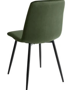 Set di 4 sedie da pranzo HAVRE Velluto Verde oliva