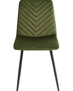 Set di 4 sedie da pranzo HAVRE Velluto Verde oliva