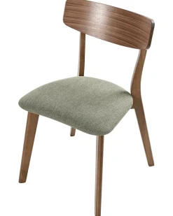 Set di 2 sedie da pranzo HOPE Legno Marrone scuro/Verde