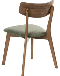 Set di 2 sedie da pranzo HOPE Legno Marrone scuro/Verde