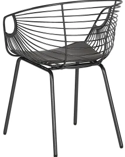Set di 2 sedie da pranzo HOBACK Metallo Nero