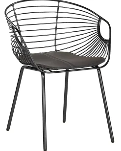 Set di 2 sedie da pranzo HOBACK Metallo Nero